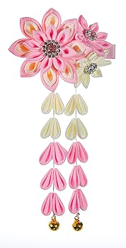 桜　蝶々　和装　髪飾り Amazon | JZOON 髪飾り菊桜蝶 3点セット つまみ細工 成人式